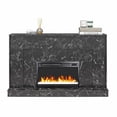 thumbnail image 3 of CosmoLiving by Cosmopolitan Liberty Mantel Fireplace, Black Faux Marble, 3 of 8