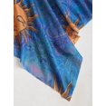 thumbnail image 3 of Blue Vintage Y2K Halter Neck Sleeveless Peplum Mini Dress With Sun Face Print, 3 of 6