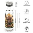 thumbnail image 2 of Cute Scottish Highland Cow With Sunflowers Coffee Tavel Tumblers with Lid and Straw Stainless Steel Vacuum Insulated Mug Wine Glasses Tea Cup for Hot and Cold 500ml, 2 of 8
