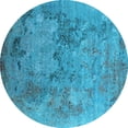 thumbnail image 1 of Ahgly Company Indoor Round Oriental Light Blue Industrial Area Rugs, 8' Round, 1 of 4