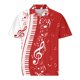 thumbnail image 4 of Camisas de Manga Larga para Hombres Impresos Girar Hacia Abajo Botones de Cuello Lateral Dividido, Casual Blusa de Manga Corta, 4 of 5