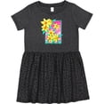 thumbnail image 3 of Inktastic Daffodils 90's Retro Colors Illustration Girls Toddler Dress, 3 of 5