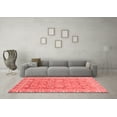 thumbnail image 3 of Ahgly Company Indoor Square Abstract Red Modern Area Rugs, 8' Square, 3 of 4
