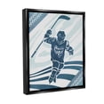 thumbnail image 4 of Stupell Industries Patterned Hockey Player Sports Painting Black Floater Framed Canvas Art Print Wall Art, 25 x 31, 4 of 10