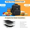 thumbnail image 6 of Versatile Container Expandable Insulated Cooler Bag 2 Tier 18L Hot Cold Food Thermal Bag for Travel Work Lunch Picnic Office, 6 of 9