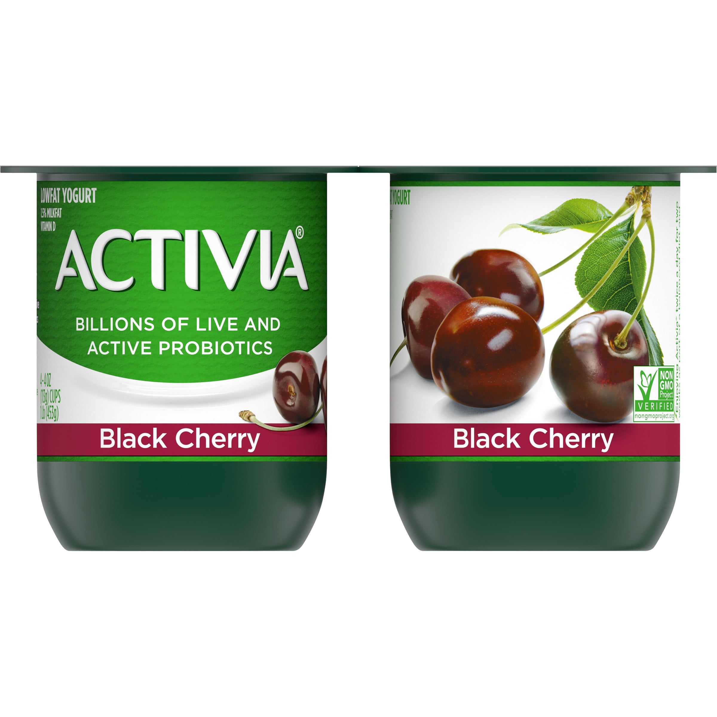 Activia Cherry Lowfat Yogurt, 4 ct, 5.3 oz