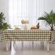 thumbnail image 5 of Xiao Hua Mantel rectangular a cuadros, resistente, de lino y algodón, antiarrugas, para primavera, verano, picnic, cocina, cena, restaurante, fiesta al aire libre (140 x 210 cm), verde, 5 of 5