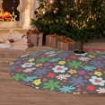 thumbnail image 6 of Yiaed Daisies Flowers Print Christmas Tree Skirt , Tree SkirtsTree Mat for Christmas Winter Holiday Indoor Decorations-30", 6 of 7