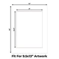 thumbnail image 2 of Textured White Picture Frame Mat for 12x16 Frames - Fits 9.5x13 Photos - 10 Mats, 2 of 7