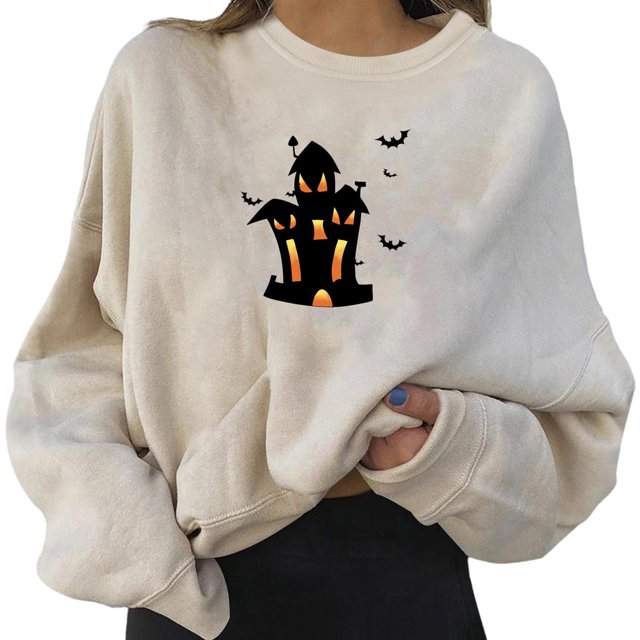 Sudaderas de acción de gracias calabaza otoño halloween sudaderas suéter Khaki 3XL Yuyangstore Sudaderas