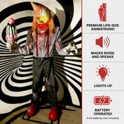 Haunted Hill Farm Haunted Hill Farm 6.9 ft. Motion-Activated I Scream Clown Halloween Animatronic by Tekky, HHSCREAMCLWN-1FLSA