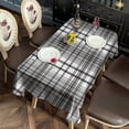 thumbnail image 2 of Black Gray and White Checkered Pattern Rectangle Tablecloth 60"x120",Waterproof Polyester Rectangle Table Cloth, Wipeable Spillproof Polyester Tablecloth for Dining, Camping, Indoor and Outdoor, 2 of 6