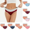 thumbnail image 2 of VISALY Cotton Panties for Women Pack, Cotton Panties Low Waist, Panties Pack Cotton Demifill Teen Girls Period Underwear Cotton Soft Women Panties briefs multipacks, 2 of 3
