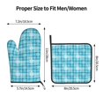 thumbnail image 3 of Gaeub blue plaid Snowflake Print Oven Mitts and Pot Holders Sets of 2,Heat Resistant Pad,Cooking Gloves, for Baking BBQ Home Decor, 3 of 7