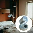 thumbnail image 3 of 2 luces LED de 12 V para lectura, lámpara de pared para mesita de noche, interruptor regulable, iluminación interior cilíndrica y flexible para autocaravanas, barcos y casas rodantes (plateada)., 3 of 5