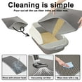 thumbnail image 3 of Onekawa Cat Litter Mat, 21'' x 29 '' Large, Double Layer Urine Waterproof, Honeycomb Traps Scatter, Machine Washable and Easy to Clean, Dark Gray, 3 of 7
