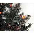 Vickerman Black Fir PreLit Wreath Orange Lights