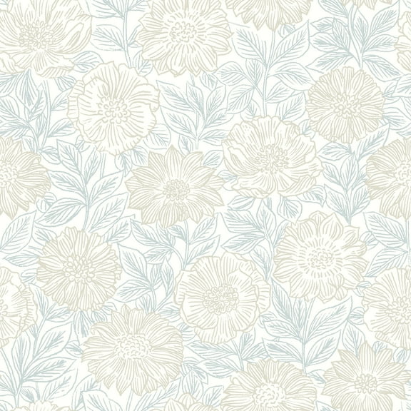 Chesapeake Faustin Neutral Floral Wallpaper