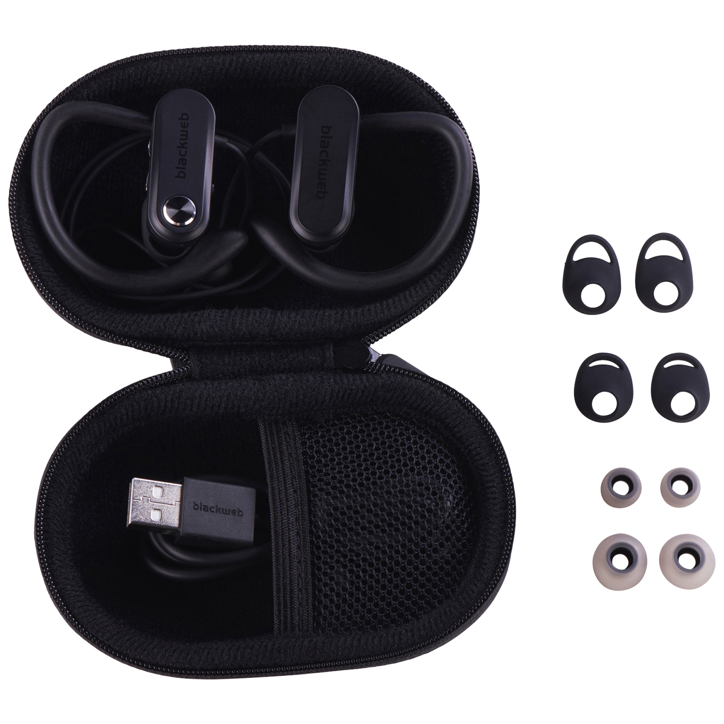 Blackweb Wireless Bluetooth Sport Earbuds, Black - image 4 of 6