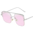 thumbnail image 2 of Classic Square Sunglass Vintage Style Fashion 400 Protection Oversized Driving Pink, 2 of 4