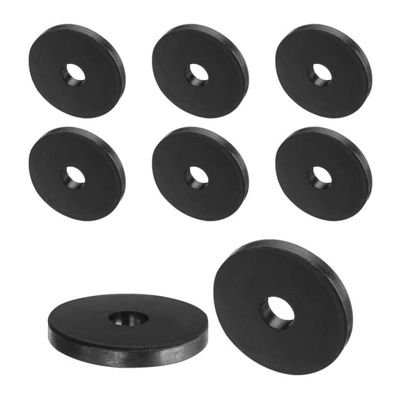8 Packs Rubber Spacers 40mm OD, 10mm ID, 5mm Height Round Anti Vibration Spacer Thick Rubber Washers
