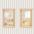 thumbnail image 3 of 4 Pieces Dollhouses Window Frames Miniature Sturdy Wood Craft Supplies, 3 of 16