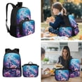 thumbnail image 2 of Yspwyqan Galaxy Floral Sea Turtle Backpack Set With Lunch Box Pencil Case Girls, 4Pcs Kids Backpack Set for School, Lightweight Fits 14" Laptop Trendy Daypack for High School Travel, 2 of 7