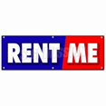thumbnail image 1 of 72" Rent ME Bannière Outils Camions Voitures Meubles de Construction Articles de Fête, 1 of 4