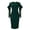 Green, variant on Plus Size Women Lace Stitching High Waist Bodycon Midi Dress Elegant Long Sleeve Office Dress