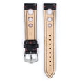 thumbnail image 3 of Hirsch Rally Artisan Leather Watch Strap - Black - L - 20mm - Silver Buckle, 3 of 9