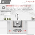 thumbnail image 4 of Stylish Undermount 14" Stainless Steel Single Bowl Kitchen Sink with Grid & Strainer S-310G, 4 of 12