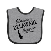Inktastic Someone in Delaware Loves Me Boys or Girls Baby Bib