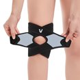 thumbnail image 2 of Adjustable Compression Knee Brace Cross Support for Arthritis Pain Meniscus Tear Sports Protection Gray, 2 of 4