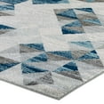 thumbnail image 6 of Modern Contemporary Urban Design Living Lounge Room Area Rug Runner Floor Carpet, Distressed Vintage Style, Fabric, Multi Blue, 6 of 7