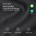 thumbnail image 6 of Bare Home Organic Percale Sheet Set - 100% Organic Cotton - Queen, Black, 6 of 10