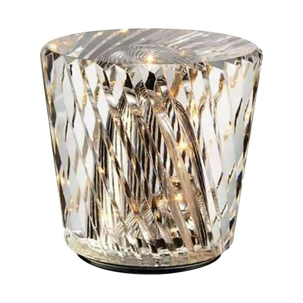 Lámpara de cristal, lámpara de noche, luz ambiental LED, lámpara de escritorio para oficina C