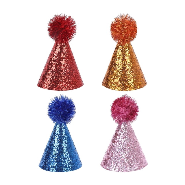 4 piezas de sombreros de fiesta de cumpleaños para perro, gato, mascota, sombreros reutilizables, mini sombreros de fiesta Estilo B
