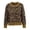 Yellow, variant on Women's Leopard Print Knit Cardigan Long Sleeve Button Down Crew Neck Cropped Sweater Jacket Casual Outerwear for Fall