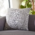 thumbnail image 3 of SAFAVIEH Gwynn Leopard Print Accent Pillow, 18" x 18", Grey/Black, 3 of 4