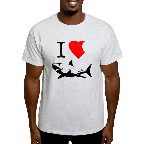 CafePress - I Love Sharks T Shirt - Men's Classic Graphic T-Shirt