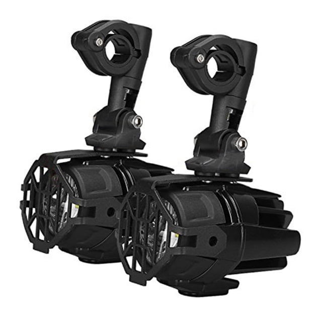 Faros para motocicletas 2pcs faro de motocicleta LED protectores de luz antiniebla con arnés de cabl Romacci Faros para motocicletas