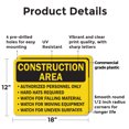 thumbnail image 2 of (2 Pack) Construction Area Authorized Personnel Only Hard Hats Required OSHA ANSI Sign, 2 of 8