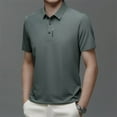 thumbnail image 2 of Men's Ice Silk Cuffs and Chest Dual Graphic Polo Short Sleeve, 2 of 6
