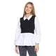 thumbnail image 1 of Blusa Para Mujer Doble Prenda Chaleco Cámisa Blando Negro Casual Formal 330715 multicolor CH Incógnita 330715, 1 of 5