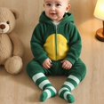 thumbnail image 4 of Ruyang My First Thanksgiving Baby Boy Girl Outfit Turkey Hooded Zip Up Sleeveless Tank Romper Bodysuit with Socks, 4 of 9