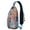 Black-356, variant on Hawaiian Hibiscus Sling Backpack – Durable Water-Resistant Shoulder Bag with Tropical Floral and Jungle Leaf Designs, Ideal for Travel and Outdoor Activities