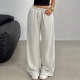 thumbnail image 2 of OJSFQUFP Girl‘s Swearpants Low Rise High Elastic Waist Pants Baggy Wide Leg Casual Sweatpants Pants Kids, 2 of 6