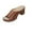 Brown, variant on Willtoo Women's Summer Square High Heel Open Toe Slip On Sandals Breathable Comfortable Casual Yoga Walking Shoes