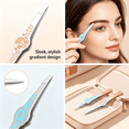 thumbnail image 7 of EXLEAF 2026 New 2Pcs Tweezers Seamless Design Tweezer Comfortable Grip All-Purpose Tweezers for Men for Eyebrow Beard Grooming Orange, 7 of 7