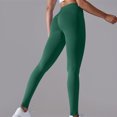 thumbnail image 2 of Women's Seamless Ribbed Yoga Leggings Crossover High Waisted Butt Lifting Pants Stretchy Athletic Gym Running Tights 2024, 2 of 5